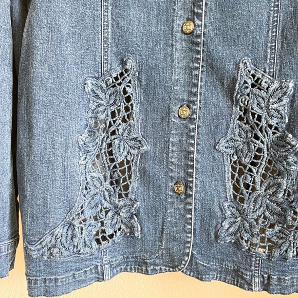 Draper’s & Damon’s Soft Stretch Denim Embellished Jacket - Picture 4 of 8